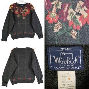 Woolrich Sweater Women’s Size Medium M Green Holiday Wool Long Sleeve